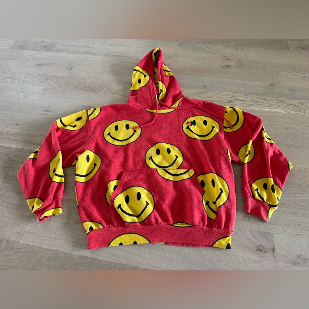 Aviator Nation Smiley on Repeat red hoodie size small